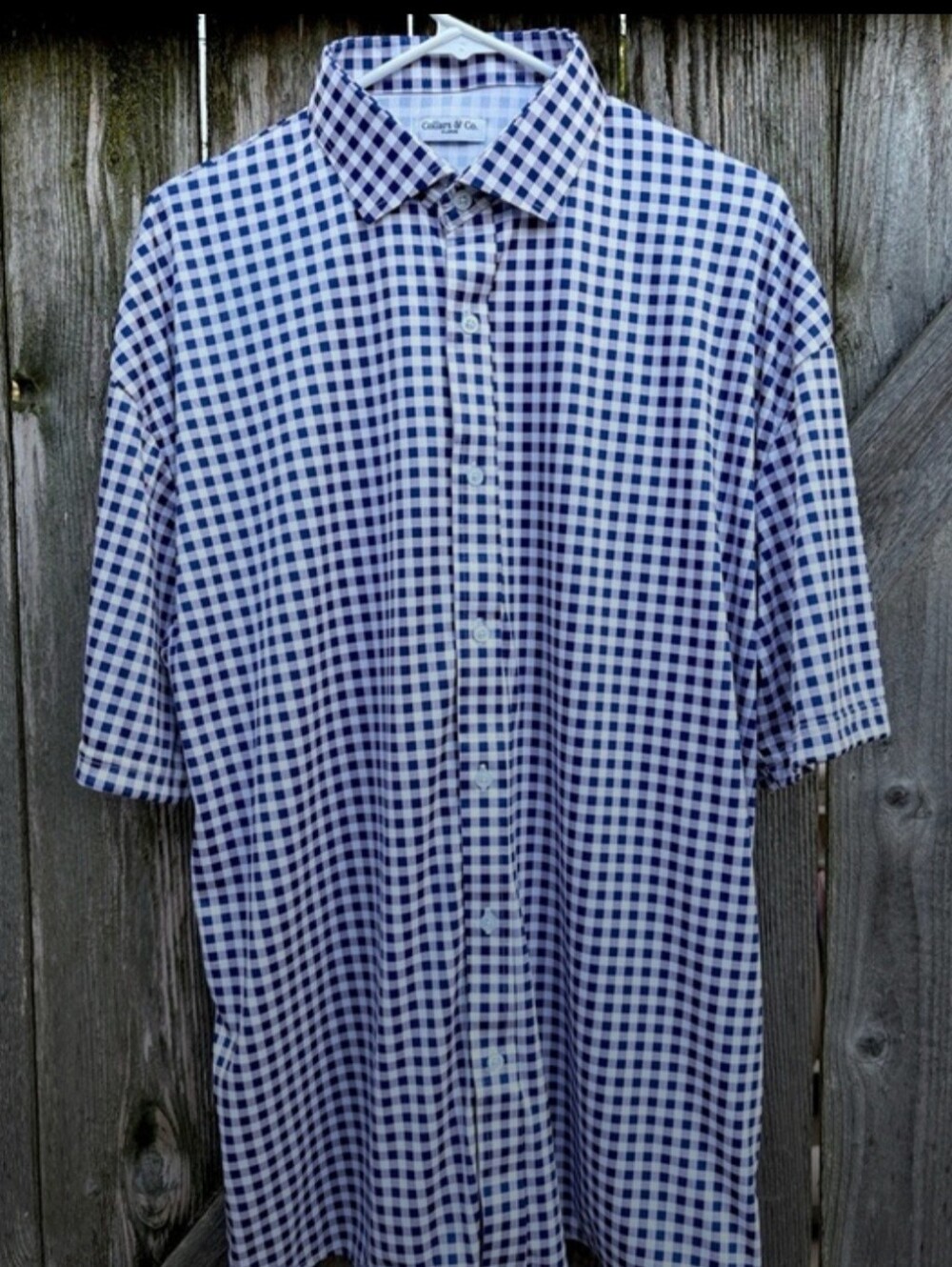 Collars & Co. Mens Quattro Flex Button Down Short Sleeve Shirt In Size XL